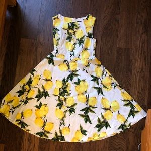 NWOT Lemon Fit and Flare Dress